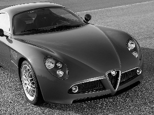 Mask, red hot, Alfa Romeo 8C