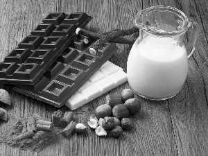 chocolate, nuts, almonds, milk