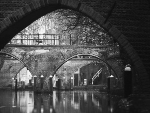 Feeds, bridge, Amsterdam, River