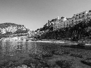 Anacapri, Italy, sea, Neapol, Houses