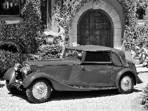 Red, Automobile, antique, Bentley Derby