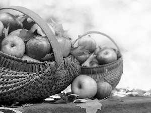 Baskets, apples