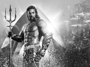 Jason Momoa, trident, Aquaman, actor, movie