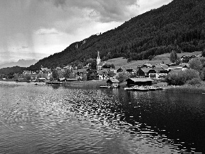Town, Weissensee, Austria, lake