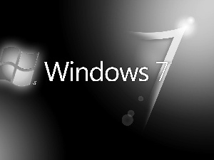 Windows 7, The luminous, background, Grey