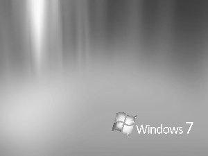 logo, Windows 7, The luminous, background, Blue