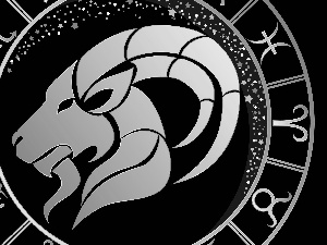 Black, background, Zodiac, Capricorn, Sign