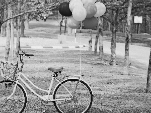 Balloons, Bike, Park