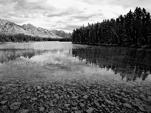 Banff, Canada, woods, Mountains, lake, National Park