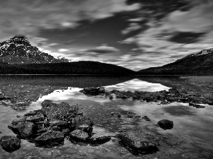 Banff National Park, Canada, Stones, Mountains, lake, Province of Alberta