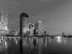 Bangkok, skyscraper, River
