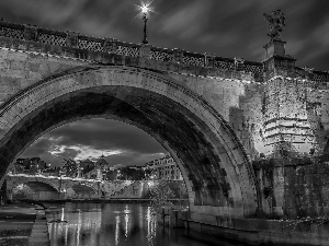 basilica, River, Rome, Italy, Vatican, Bridge Sant Angelo