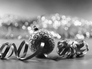 ribbon, Golden automobile, bauble