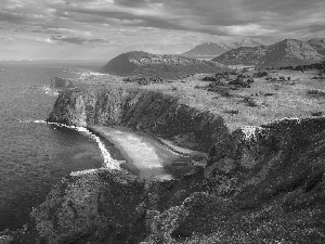 Beaches, cliff, Coast