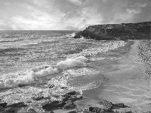 Beaches, sea, Waves