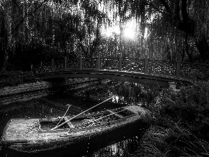 River, Red, Beijing, China, Boat, bridges