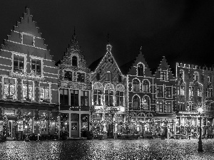 Town, Bruges, Belgium, Night
