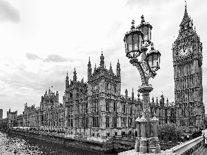 Big Ben, thames, England, Palace of Westminster, London