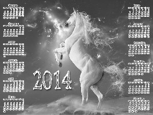 Calendar, Horse, Big Fire, 2014