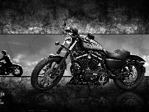 Motorcyclist, Harley-Davidson XL883N Iron, motor-bike