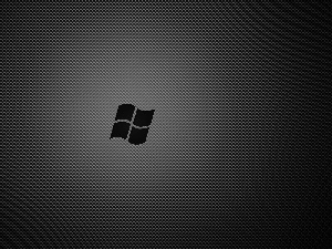 Black, background, windows, blue, logo