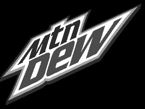 Black, background, Mountain, Dew, logo