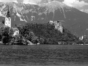 Slovenia, Church of the Annunciation of the Virgin Mary, Lake Bled, Blejski Otok Island