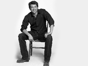 Blue, shirt, actor, Chair, Patrick Dempsey