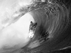 water, a man, board, Tides