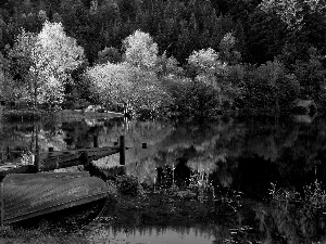 Boat, autumn, lake