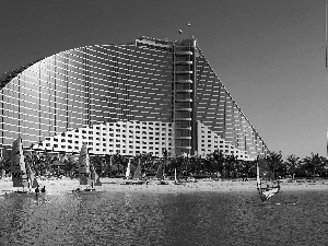 Hotel hall, Dubaj, boats, Jumeirah