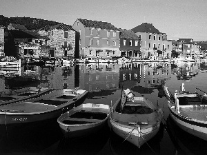 sea, panorama, boats, Yachts, Marina, Hvar