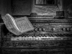 Book, old, organ