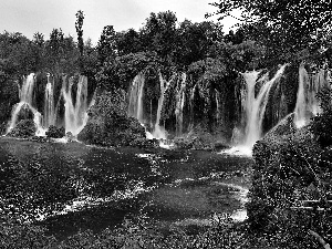 waterfalls, Kravice, Bosnia, green