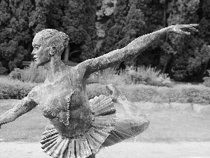 botanical, Poznań, Ballet, Garden, fountain