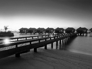 boutique hotels, pier, Tropical, Maldives, Ocean