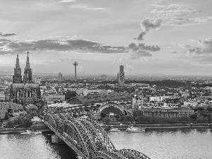 chair, Germany, bridge, Hohenzollern, Gothic, Cologne