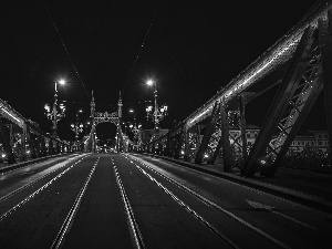 Liberty Bridge, Hungary, Night, Budapest