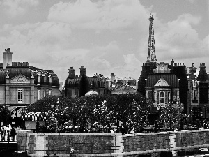 bridge, River, France, Notre Dame, Paris