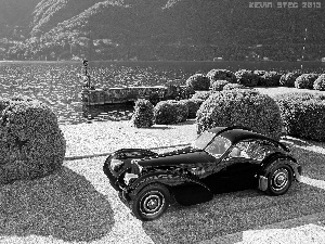 Lake Como, motor car, Bugatti, Italy
