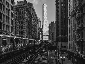 buildings, Chicago, metro