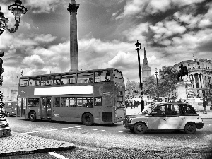 bus, London, Street