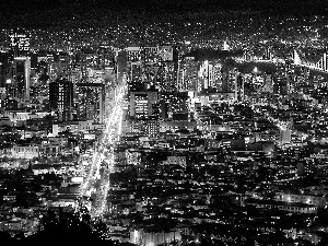 The United States, San Francisco, City at Night, California