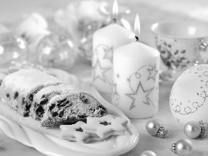 cake, Candles, Christmas, White