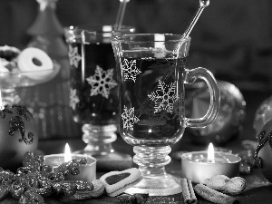 festive, Candles, composition, Table