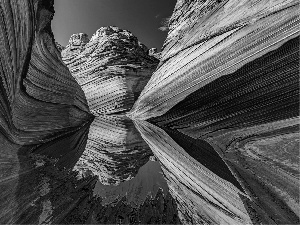 canyon, rocks, water