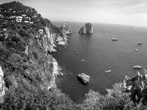 Capri, sea, Island