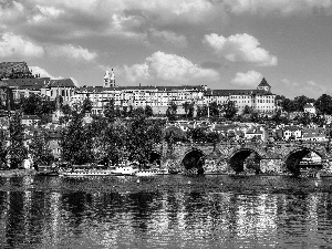Hradcany Castle, Charles Bridge, Prague, Vltava, Czech Republic