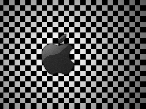 Red, checkerboard, Apple, logo