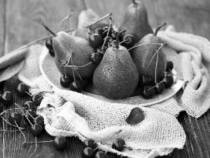 still life, truck concrete mixer, cherries